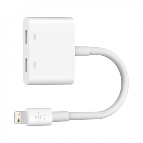 Belkin | Lightning Audio + Charge RockStar Cable, 11.5 cm, White | F8J198btWHT