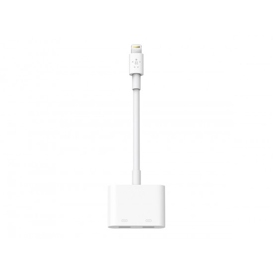 Belkin | Lightning Audio + Charge RockStar Cable, 11.5 cm, White | F8J198btWHT