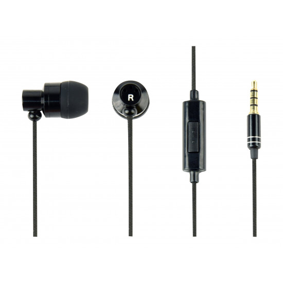 Gembird | Metal earphones with microphone Paris | Built-in microphone | 3.5 mm | Black