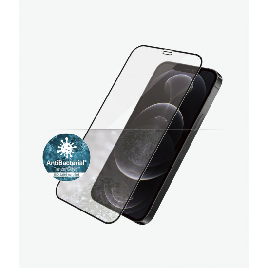 PanzerGlass | Apple | For iPhone 12/12 Pro | Glass | Black | 100% touch; The coating is non-toxic | Case Friendly