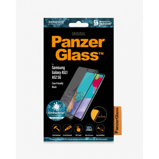 PanzerGlass | Samsung | Galaxy A52 | Black/Transparent | Antifingerprint screen protector