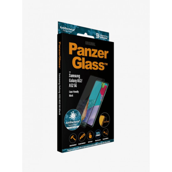 PanzerGlass | Samsung | Galaxy A52 | Black/Transparent | Antifingerprint screen protector