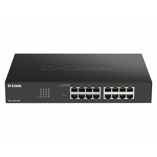 D-Link | Smart Managed Switch | DGS-1100-16V2 | Managed | Desktop | Power supply type 100 to 240 V AC, 50 to 60 Hz Internal