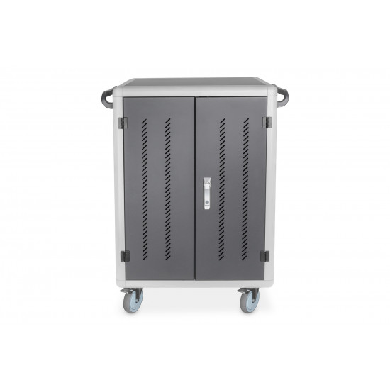 Digitus | Black | Charging Trolley 30 Notebooks / Tablets up to 15.6 | Pressure lock system with swiveling lever handle on the front and back door, lockable; Safety plug socket with switch on the side