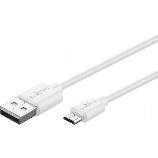 Goobay | Micro USB charging and sync cable | 43837 | USB-A 2.0 to Micro-USB USB 2.0 male (type A) | USB 2.0 micro male (type B)