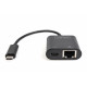 Digitus | USB-Type-C Gigabit Ethernet Adapter + PD with power delivery function | DN-3027 | Black | USB-C port to a Gigabit network connection