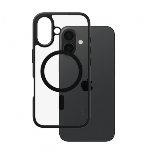 CARE Flagship Case | Back cover | Apple | iPhone 16 | Recycled plastic | Black | MagSafe