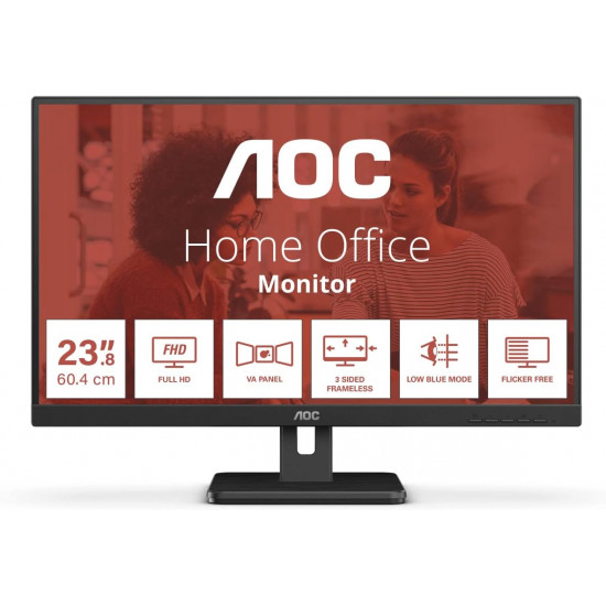 AOC 24E3UM | 24  | VA | FHD | 16:9 | 75 Hz | 4 ms | 1920 x 1080 pixels | 300 cd/m² | HDMI ports quantity 1