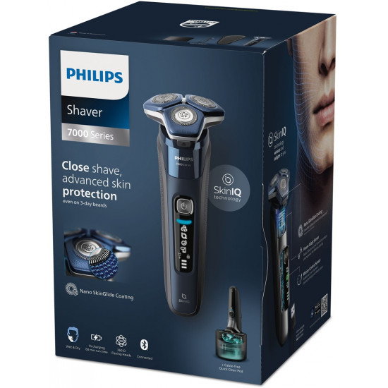 Philips SHAVER Series 7000 S7885/50 men's shaver Rotation shaver Trimmer Black, Blue