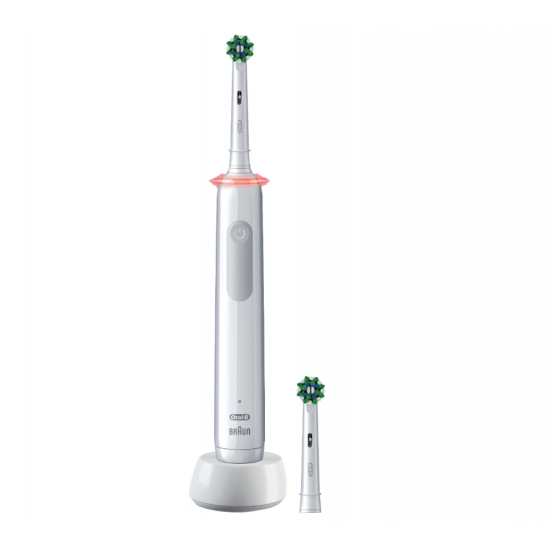 Oral-B Electric Toothbrush | Pro 3 3000 Cross Action | Rechargeable | For adults | Number of brush heads included 2 | Number of teeth brushing modes 3 | White