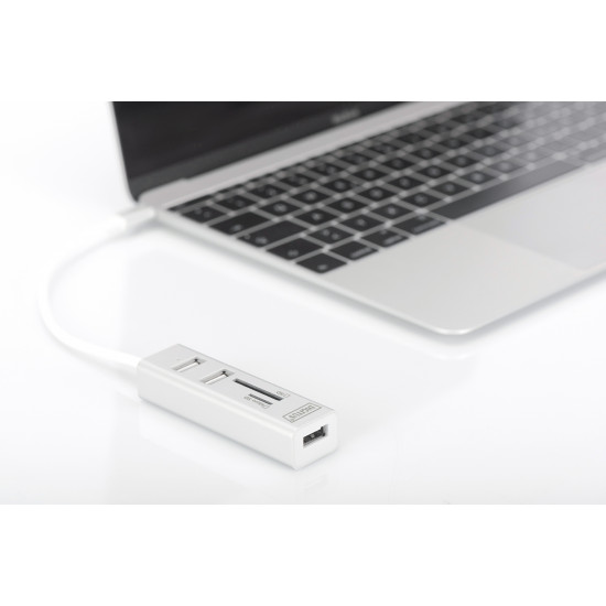 Digitus USB Type-C OTG 3-Port HUB and Card Reader | DA-70243