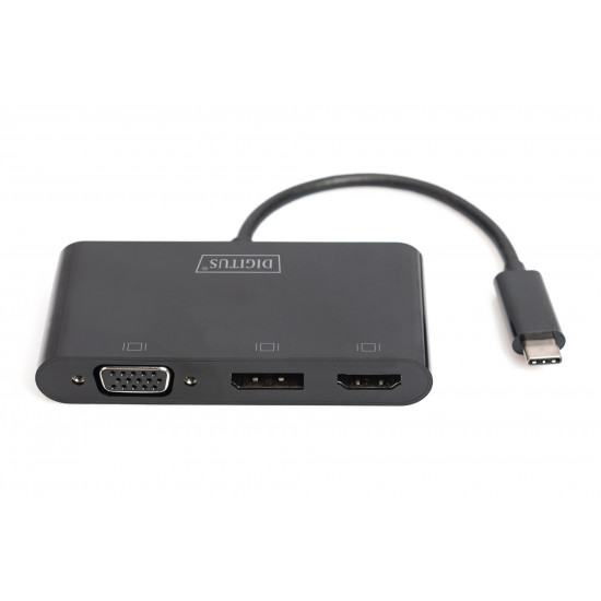 Digitus USB-C 3in1 Triple Monitor Adapter (HDMI, DP, VGA) | USB-C Graphics Adapter