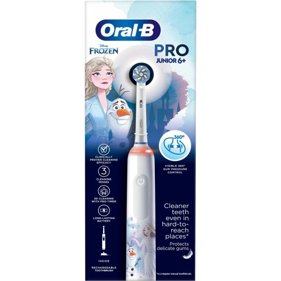 Oral-B | Electric Toothbrush | Frozen Pro Series 3 | Rechargeable | For kids | Number of brush heads included 1 | Number of teeth brushing modes 3 | White