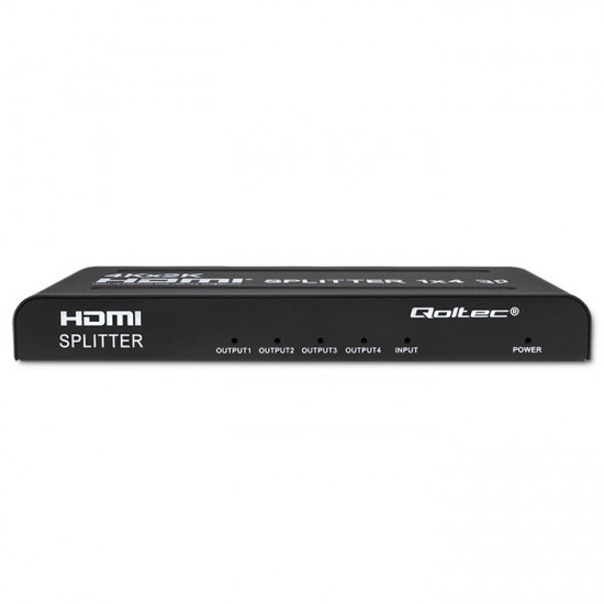 Qoltec 51798 Active HDMI Splitter 4 x HDMI 4K x 2K | 3.4Gb/s