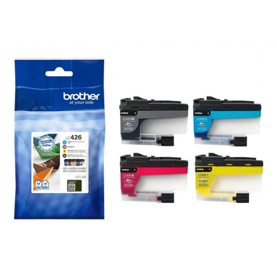 BROTHER LC426VAL Ink Cartridge Black Cyan Magenta Yellow Multipack for MFC-J4340DW MFC-J4540DW MFC-J4540DWXL 1500pages in color