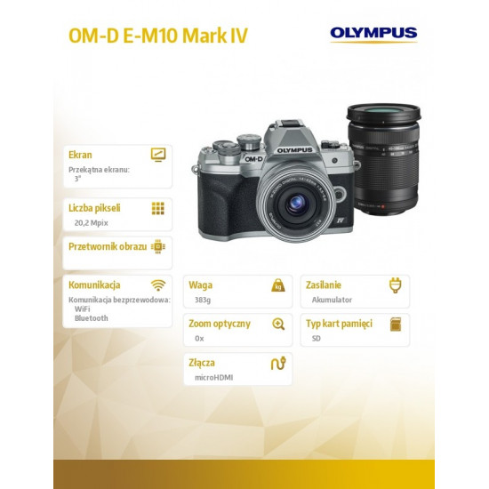 Camera OM-D E-M10 Mark IV + 14-150mm silver