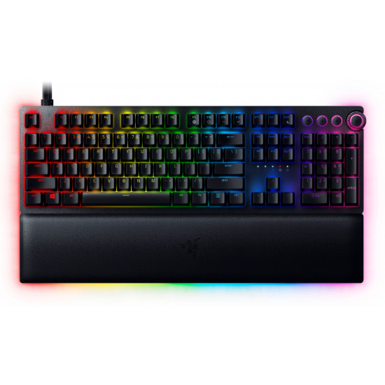 Razer | Huntsman V2 Optical Gaming Keyboard | Gaming Keyboard | Wired | RGB LED light | US | Black | Numeric keypad | Linear Red Switch