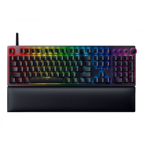 Razer | Huntsman V2 Optical Gaming Keyboard | Gaming Keyboard | Wired | RGB LED light | US | Black | Numeric keypad | Linear Red Switch