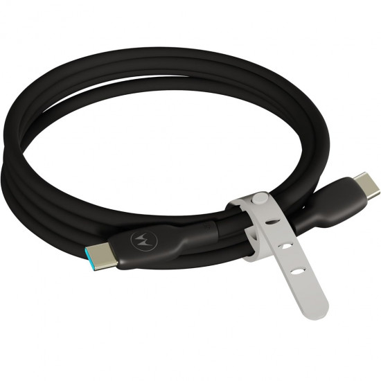 Motorola Silicone cable USB-C to USB-C 2m, 5A Black