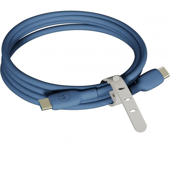 Motorola Silicone cable USB-C to USB-C 2m, 5A Blue