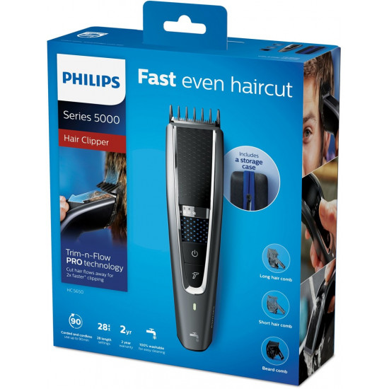 Philips 5000 series HC5650/15 hair trimmers/clipper Black, Silver