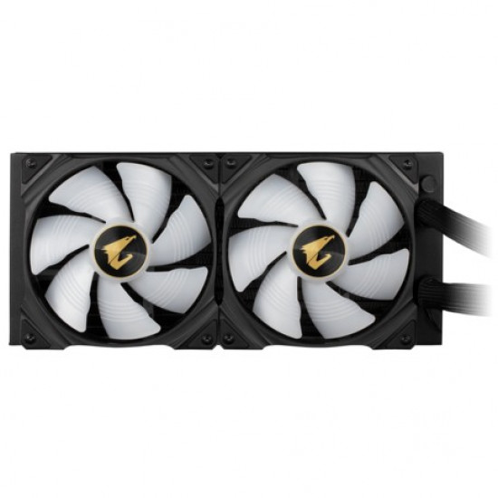 K Cooler GIGABYTE AORUS WATERFORCE X 280 All-in-one Liquid Cooler with Circular LCD Display Black