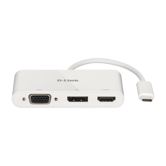 D-Link | 3-in-1 USB-C to HDMI/VGA/DisplayPort Adapter | DUB-V310 | USB hub | USB Type-C