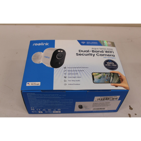 SALE OUT. Reolink Argus Series B330 Smart 5MP Wire-Free Camera with Motion Spotlight, White | Reolink | Smart Wire-Free Camera with Motion Spotlight | Argus Series B330 | 23 month(s) | Bullet | 5 MP | Fixed | IP65 | H.265 | Micro SD, Max. 128GB | DEMO