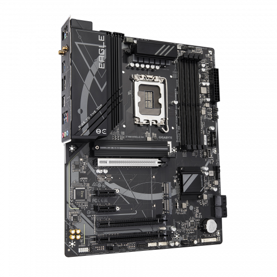 Gigabyte Z790 EAGLE AX | Processor family Intel | Processor socket LGA1700 | DDR5 DIMM | Supported hard disk drive interfaces SATA, M.2 | Number of SATA connectors 4