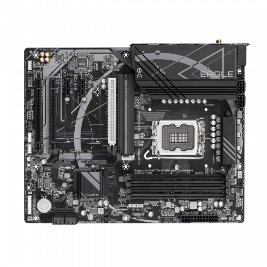 Gigabyte Z790 EAGLE AX | Processor family Intel | Processor socket LGA1700 | DDR5 DIMM | Supported hard disk drive interfaces SATA, M.2 | Number of SATA connectors 4