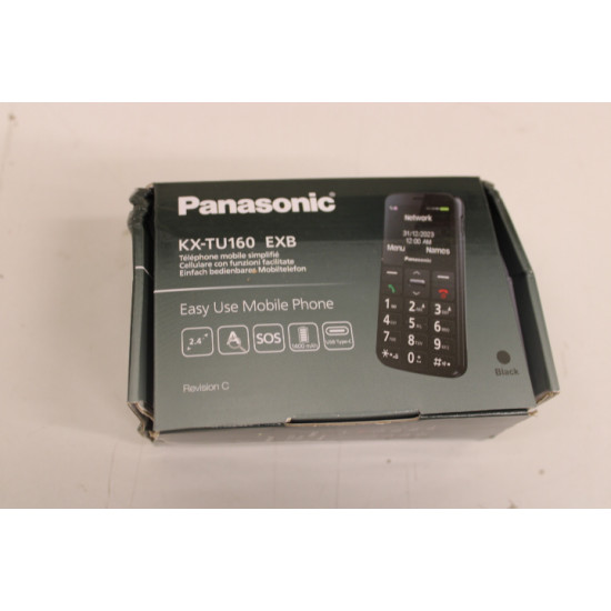 Panasonic | KX-TU160 | Easy Use Mobile Phone | Black | 69.2 g | DAMAGED PACKAGING