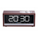 BLAUPUNKT CR60BT Bluetooth Radio Alarm Clock, brown wood