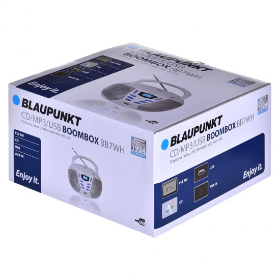 Blaupunkt BB7-WH portable stereo system Digital 2.4 W FM Grey MP3 playback