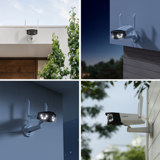 Reolink Duo Series W730 - 4K Outdoor Wi-Fi Camera, Dual-Lens, 180° Panoramic View, Person/Vehicle/Animal Detection