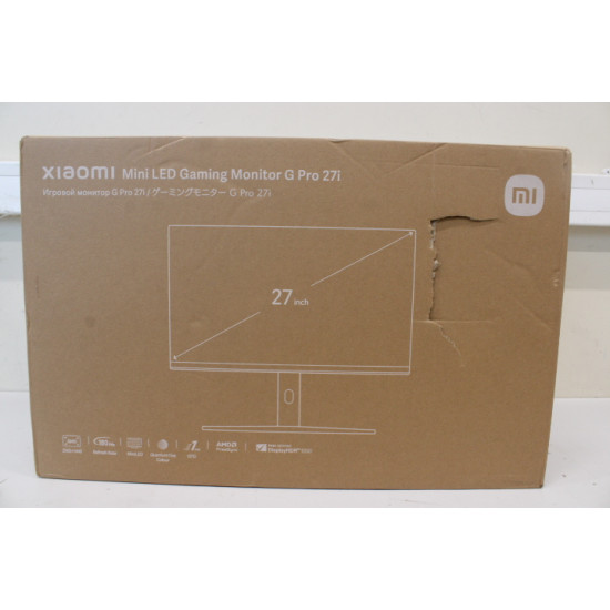 SALE OUT. Xiaomi Mini LED Gaming Monitor G Pro 27i EU | Xiaomi | Mini LED Gaming Monitor G Pro 27i EU | 27  | LED | 16:9 | 180 Hz | 1 ms | 2560 x 1440 pixels | HDMI ports quantity 2 | Warranty 23 month(s) | DAMAGED PACKAGING