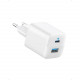 Anker 323 Charger 33W 1 x USB-A 1 x USB-C PIQ 3.0 white