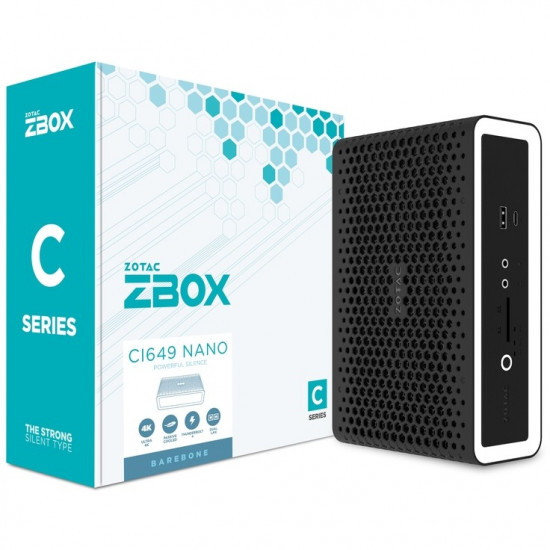 ZBOX CI649 Nano Barebone Intel Core i5-1335U 2XDDR5 SODIMM 1xSATA 1xM.2 Dual Lan WiFi 6 Blueatooth 5.2 4xUSB 3.1 1xUSB 2.0