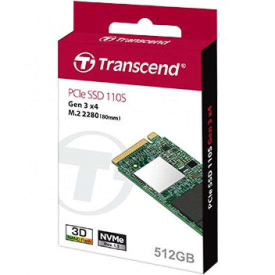 TRANSCEND 512GB M.2 2280PCIe Gen3x4 3D TLC DRAM-less