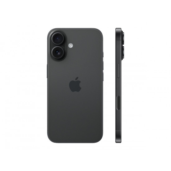 Apple iPhone 16 | Black | 6.1  | Super Retina XDR | 2556 x 1179 pixels | A18 | Internal RAM 8 GB | 512 GB | Dual SIM | 4G | 5G | Main camera resolution 48+12 MP | Secondary camera resolution 12 MP | iOS | 18