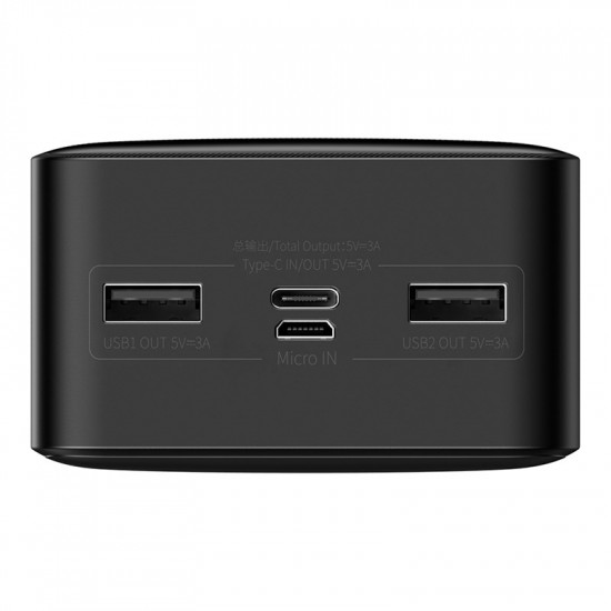 BASEUS POWERBANK BIPOW 30000MAH 15W BLACK OS