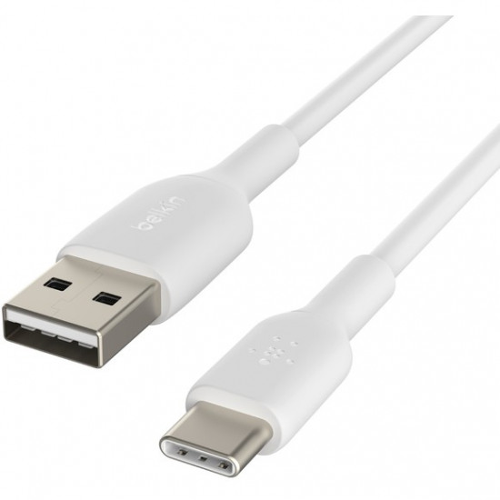 Belkin USB-C/USB-A PVC Kabel, 1m, weiß, Doppelpack