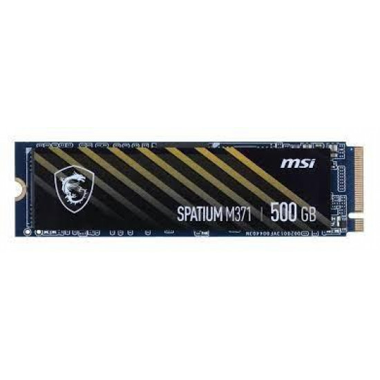 SSD|MSI|SPATIUM M371|500GB|M.2|PCIE|NVMe|3D NAND|Write speed 1150 MBytes/sec|Read speed 2200 MBytes/sec|2.15mm|TBW 110 TB|MTBF 1500000 hours|S78-440K160-P83