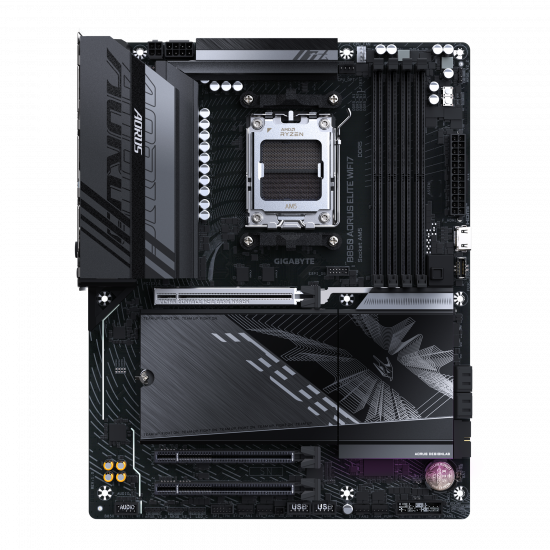 Gigabyte B850 A ELITE WF7 | Processor family AMD | Processor socket AM5 | DDR5 | Supported hard disk drive interfaces SATA, M.2 | Number of SATA connectors 4