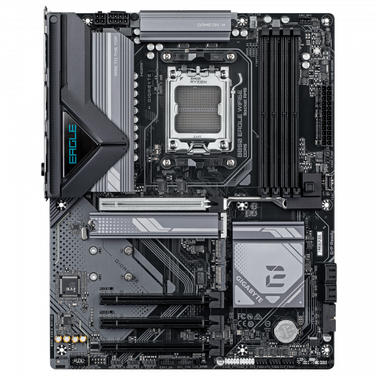 Gigabyte B850 EAGLE WIFI6E | Processor family AMD | Processor socket AM5 | DDR5 | Supported hard disk drive interfaces SATA, M.2 | Number of SATA connectors 4