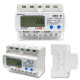 Qoltec 50883 Three phase electronic energy consumption meter for DIN rail | Wi-Fi | TUYA | 400V | LCD