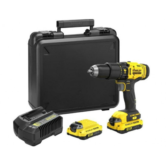 Impact Drill Driver 18V Fatmax V20 2x1.5AH Case