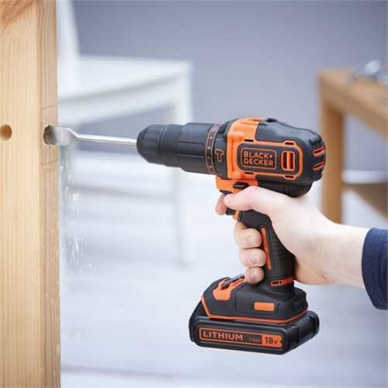 Black & Decker BDCHD18-QW drill 1400 RPM Black, Orange