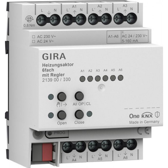 GIRA aktor grzewczy 6x regul. KNX ONE 213900