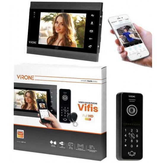 WI-FI VIDEO INTERCOM VIRONE VDP-61FHDZD/B TUYA