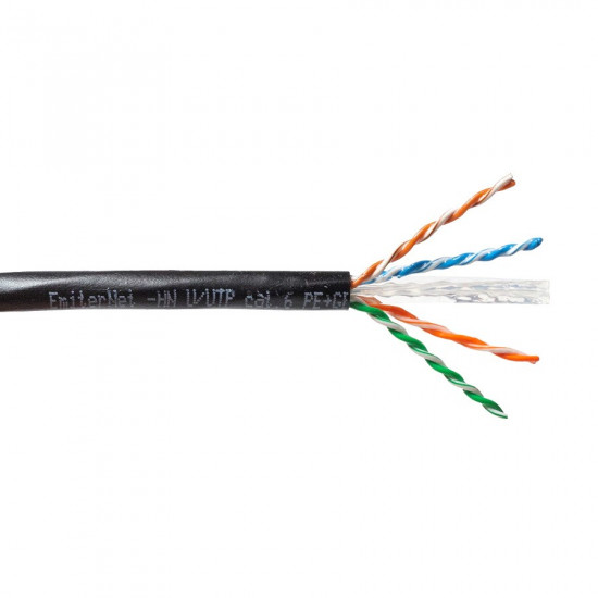 EmiterNet External Gel-filled UTP Cable (U/UTP) cat.6 gel, wire 4x2x0,57, PE+GEL